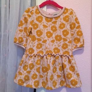 Fall toddler sweater dress pink mustard 2T